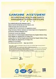 Certificado del Sistema de Gestión de la Seguridad y Salud en el Trabajo